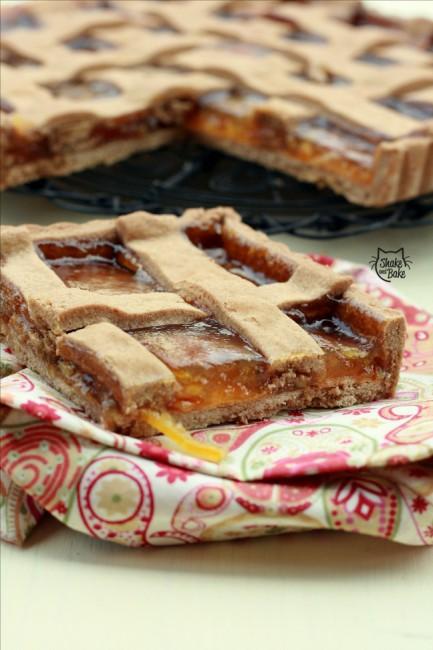 Crostata di grano arso e marmellata di arance e sambuco