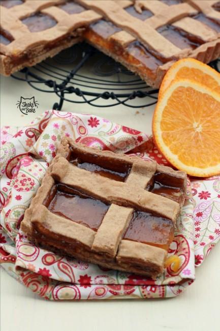 Crostata di grano arso e marmellata di arance e sambuco