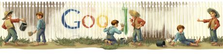 Un doodle di Google per celebrare Mark Twain