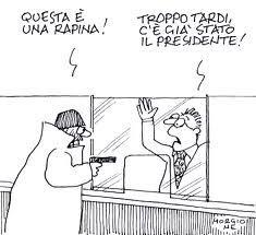 Calano le rapine in banca ; Anche i ladri sanno che non hanno piu' liquidità