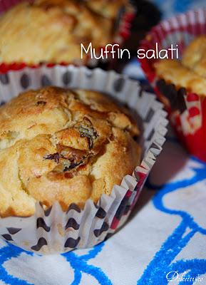 Muffin salati prosciutto, patate e formaggio