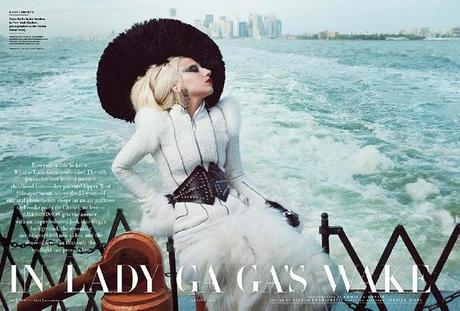 Lady Gaga's Bad Romance on Vanity Fair - January 2012 by Annie Leibovitz