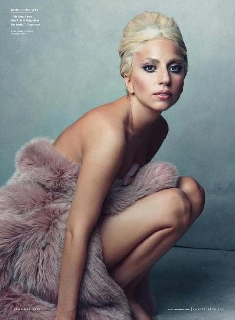 Lady Gaga's Bad Romance on Vanity Fair - January 2012 by Annie Leibovitz