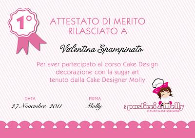 IL MIO PRIMO CORSO DI CAKE DESIGN...sono diventata una pasticciona grazie a Molly ^^