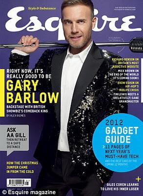 Gary Barlow in Dolce & Gabbana su Esquire UK gennaio 2012
