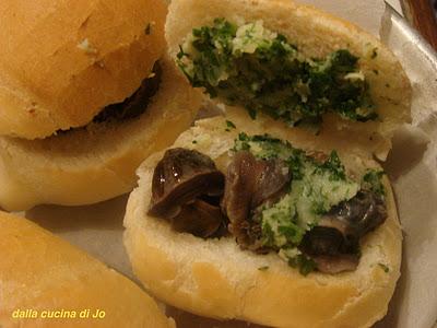 Escargot alla bourguignonne nel panino