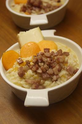 Risotto goloso: zucca,taleggio,pancetta.