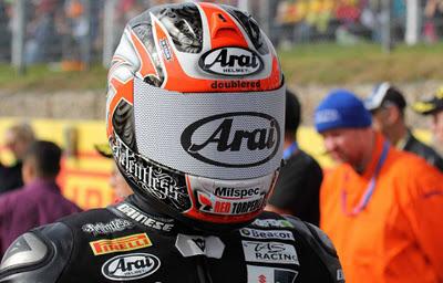 Arai shield J.Brookes Brands Hatch 2011