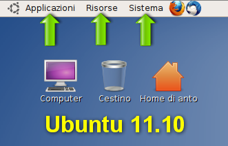 Ubuntu 11.10 barre come prima con MATE