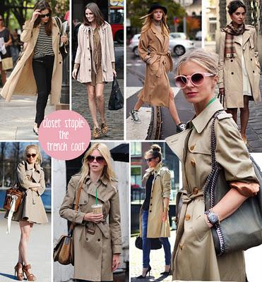 { The trench coats, a fall staple }