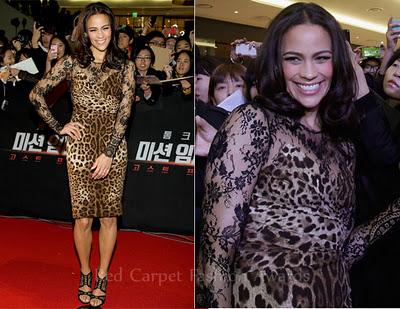 Paula Patton in Dolce & Gabbana alla Premiere di ‘Mission: Impossible – Ghost Protocol’ Seoul