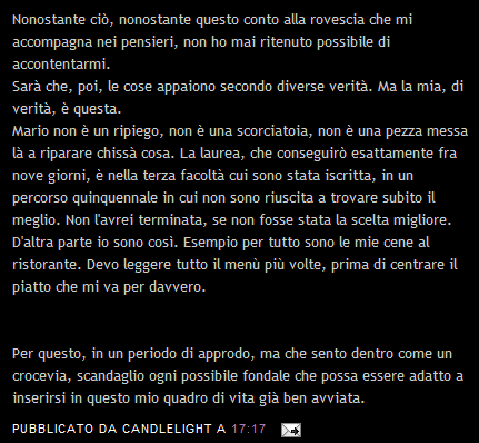 [Un post compilativo] La luce negli occhi (mi fa fastidio)