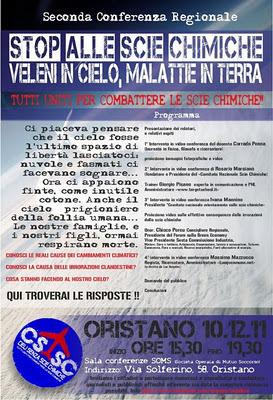 Oristano – Sabato 10 Dicembre 2011 – Conferenza sulle scie chimiche