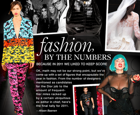 I numeri del 2011 secondo Style.com