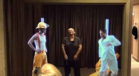 Lo spettacolino virtuale dei Dream Men in cabina di prova, per le taglie forti :-)