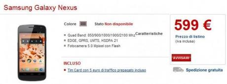 Galaxy Nexus con TIM ricaricabile