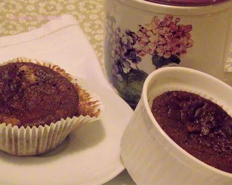 Muffin con riduzione di balsamico al cioccolato e sciroppo d'Agave