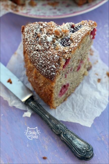 Cake di grano saraceno e lamponi