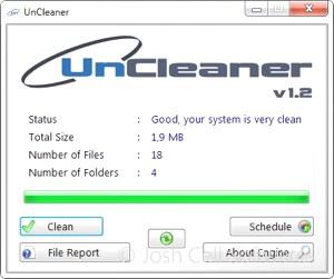 UnCleaner ricerca ed elimina tutti i file spazzatura dal computer