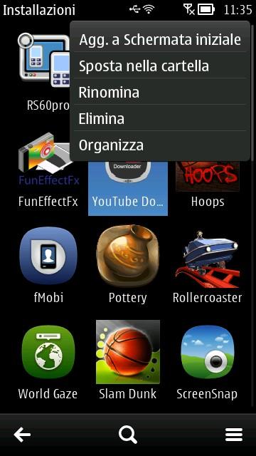 Rinominare le applicazioni direttamente dal menu su Symbian Belle