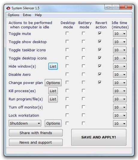 PC inattivo? Ecco come risparmiare energia, con ( System Silencer )