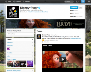 disney - twitter brand page