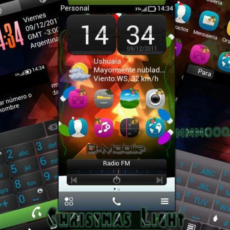 Christmas Light : Nuovo tema / theme per smartphone Nokia Symbian Anna / Belle