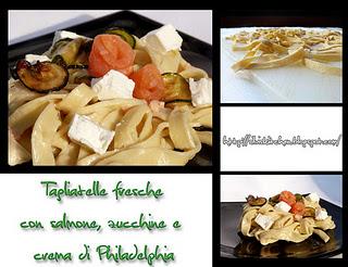 Tagliatelle fresche al salmone e zucchine