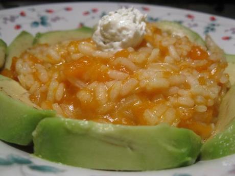 Come vivacizzare il RISOTTO CON LA ZUCCA??? Ma con avocado e formaggio alle erbe!!!