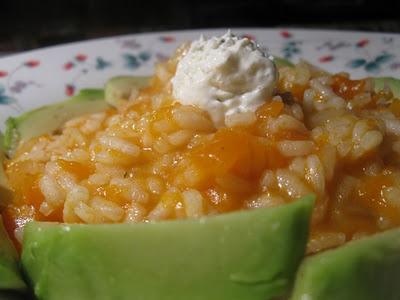 Come vivacizzare il RISOTTO CON LA ZUCCA??? Ma con avocado e formaggio alle erbe!!!