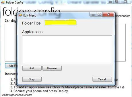 Folder Config v1.0 – creare cartelle su Windows Phone