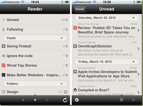 Reeder app iphone thumb LE Migliori Applicazioni Per IPhone 4S