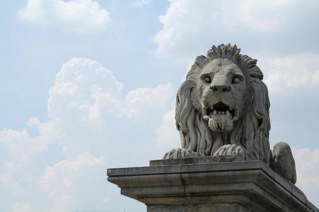 Un leone sul Ponte delle catene