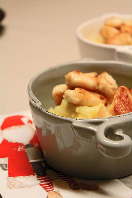 Di pollo caramellato, mashed potatoes e amici chef.