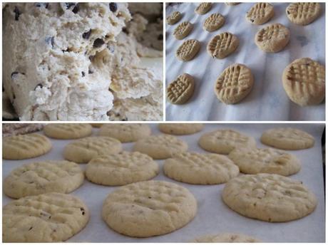 Biscotti al burro d’arachidi e gocce di cioccolato