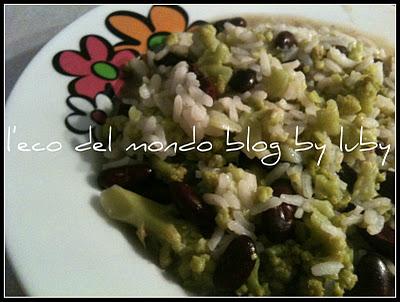 RISOTTO CON BROCCOLI E FAGIOLI ROSSI ...in pentola a pressione