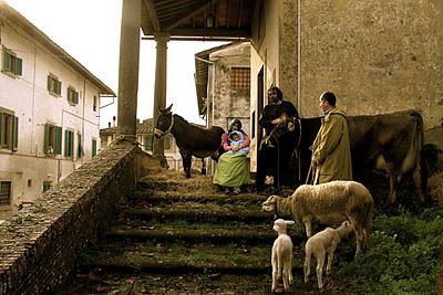 il backstage del presepe fotografico