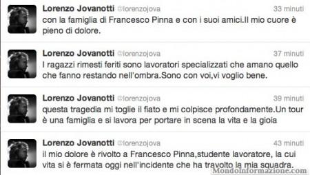 Lorenzo Jovanotti lorenzojova Incidente  450x254 Lorenzo Jovanotti esprime il suo dispiacer su Twitter