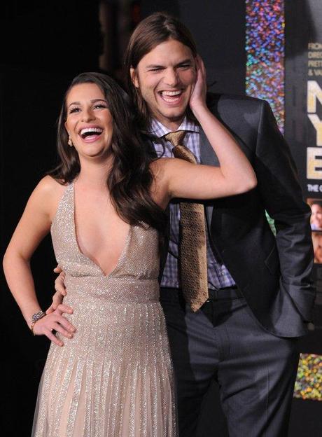 Lea Michele conquista Ashton Kutcher con il suo abito di Valentino: nuovo flirt?