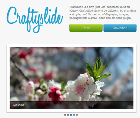 Craftyslide:  jQuery image slider piccolo e semplificato