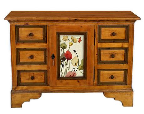 Credenza dipinta decorata restaurata country abete 800 design myArtistic
