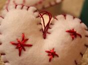 Christmas felt: cuori decorati