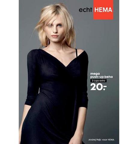 Andrej Pejic, un Lui per la campagna pubblicitaria dei reggiseni push up