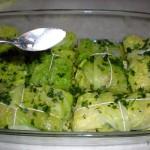 Involtini di verza con filetti di merluzzo