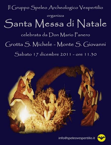 Grotta S.Michele al Tancia. Messa di Natale.