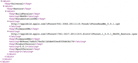 Apple Rilascia una Nuova versione per iOS 5.0.1 per iPhone 4S : Download 9A406