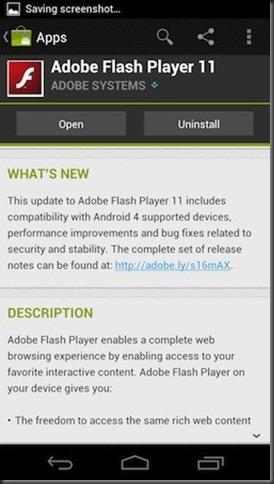 Aggiornamento FLash Player: finalmente compatibile con Android 4.0 (Galaxy Nexus)