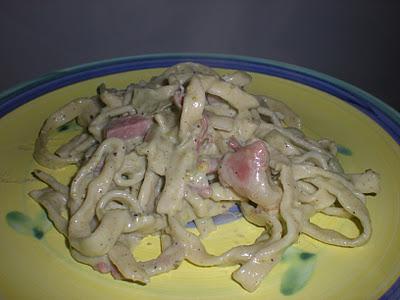 Fettuccine fresche con Pancetta e Pistacchi