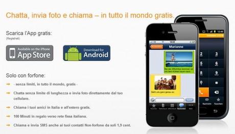 App Forfone : Chiamate, SMS e invio foto GRATUITE con 100 min./mese gratis verso rete fissa