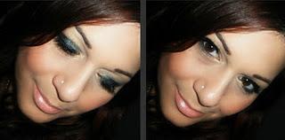 easy Xmas Party makeup in green -trucco facile feste di Natale